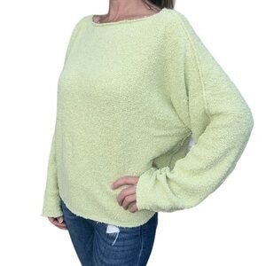 J. Jill Slouchy Sweater Dolman Sleeve Lime Green‎ XL
